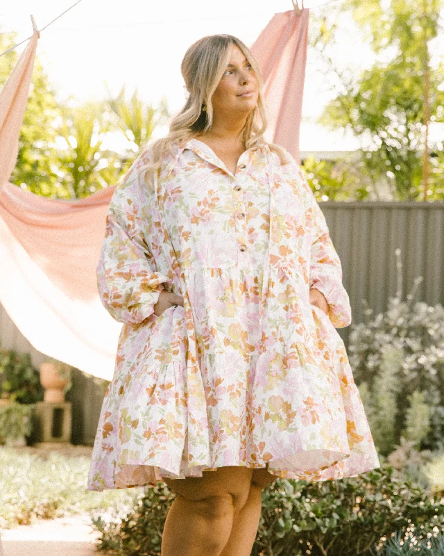 Avalon Smock Dress | Pastel Petals