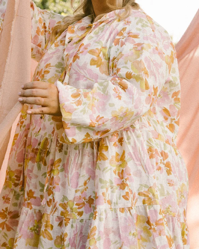 Avalon Smock Dress | Pastel Petals