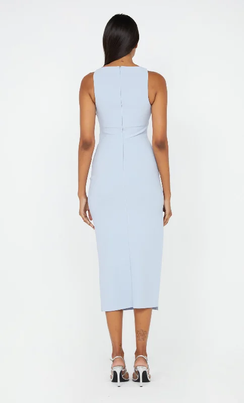 BE MINE TUCK DRESS - DUSTY BLUE