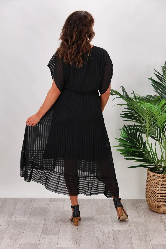 Celebration by Shine On Skylah Midi Dress Black