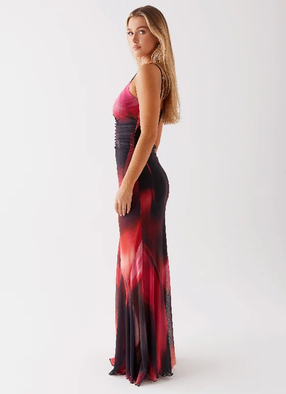 Charley Maxi Dress - Pink Print