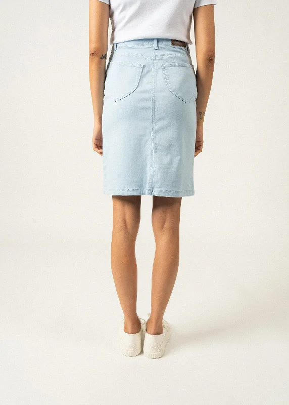 Elfy regular skirt - in coloured denim (CIEL)