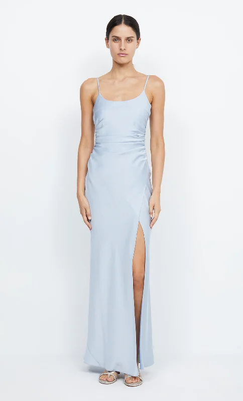 ETERNITY SCOOP MAXI DRESS - DUSTY BLUE