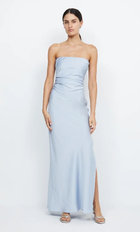 ETERNITY STRAPLESS MAXI - DUSTY BLUE