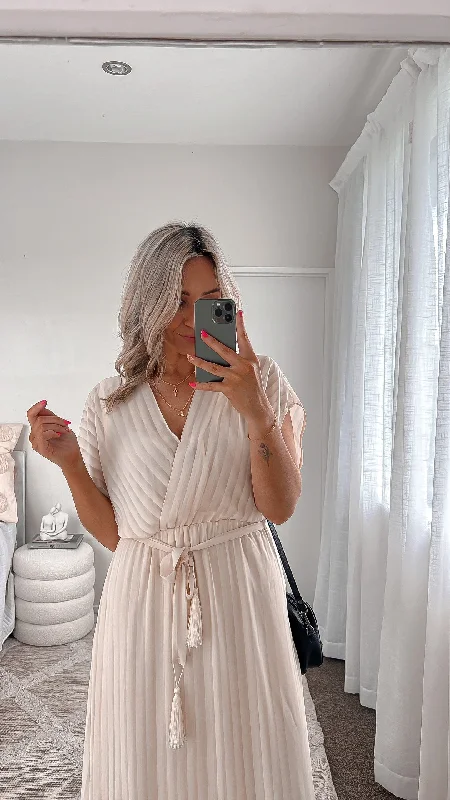 Celebration by Shine On Halsey Midi Dress Cream