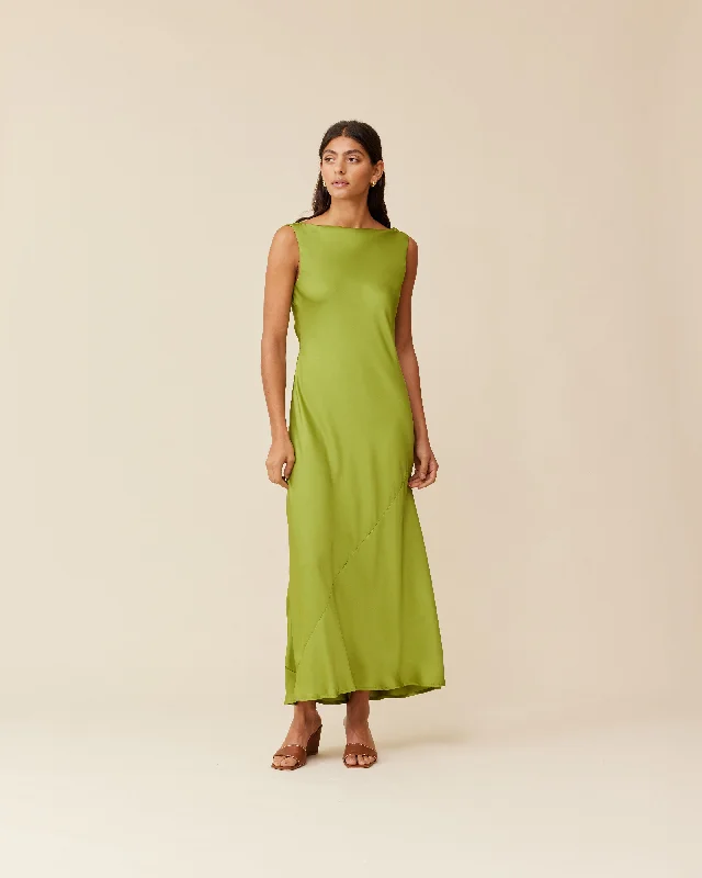 FIREBIRD COWL GOWN PEA GREEN