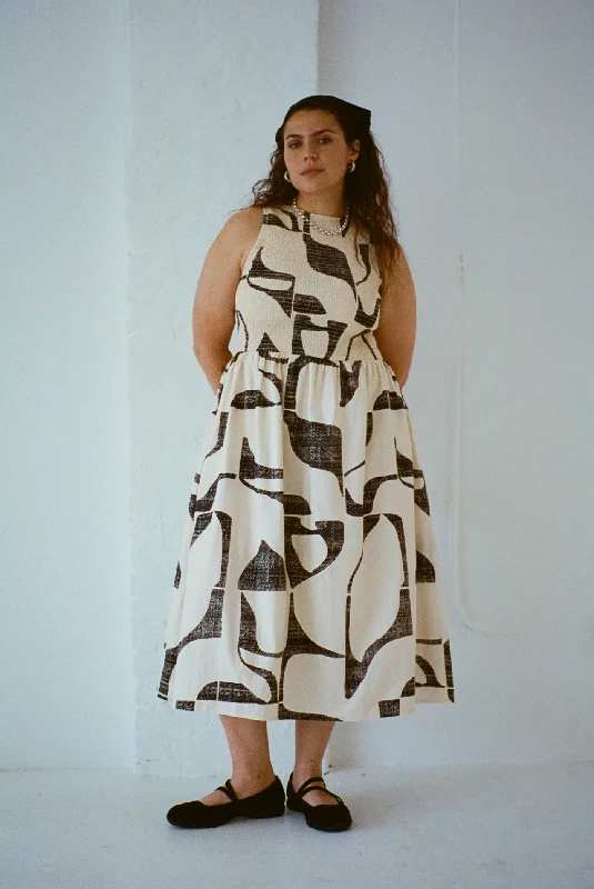 Flor Dress - Slate Sky