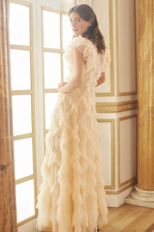 Genevieve Ruffle Gown