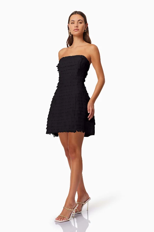 Hailey Strapless Mini Party Dress In Black