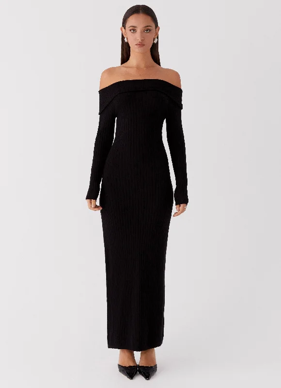 Lahey Knit Maxi Dress - Black