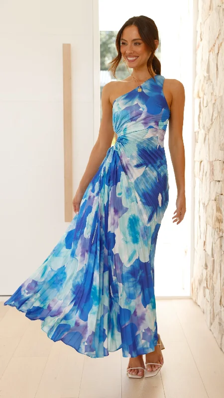 Laken Maxi Dress - Blue Floral