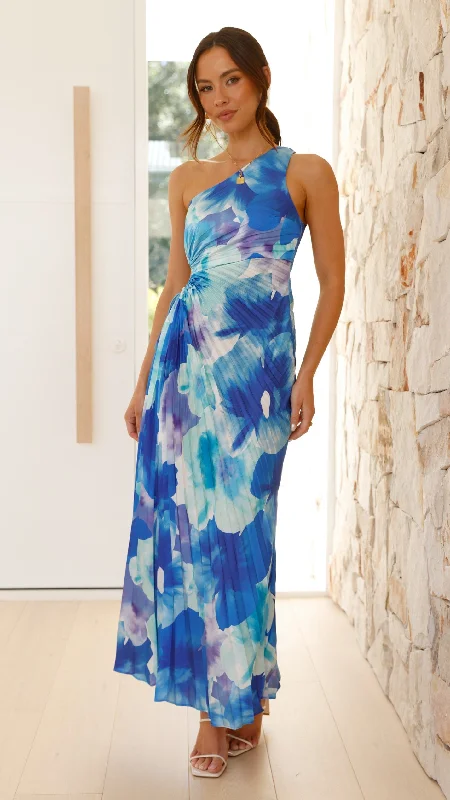 Laken Maxi Dress - Blue Floral