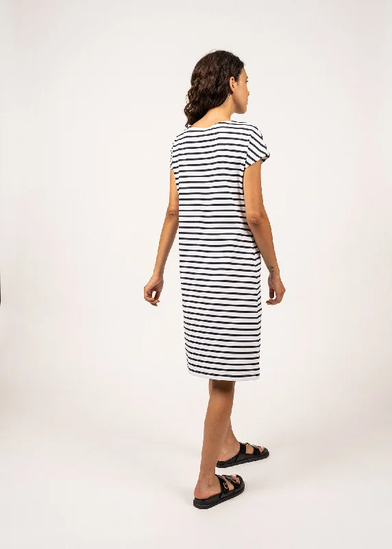 Lanveoc striped dress - in polyamide (NEIGE/NAVY)