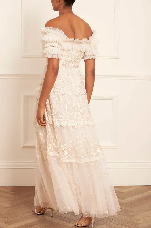 Midsummer Lace Off-Shoulder Gown