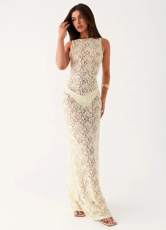 Promised Land Lace Maxi Dress - Ivory