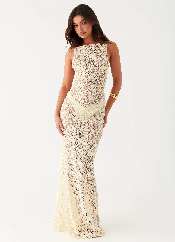 Promised Land Lace Maxi Dress - Ivory