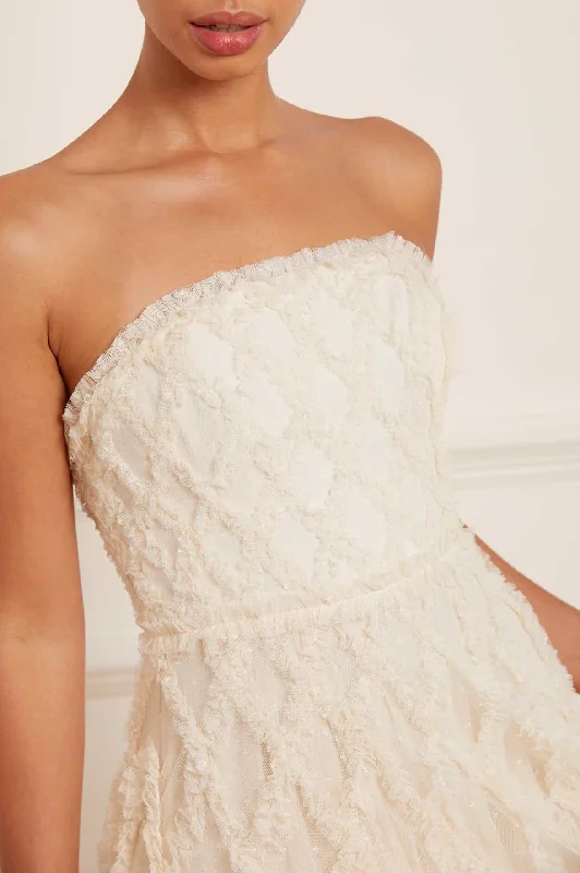 Rosella Ruffle Strapless Gown