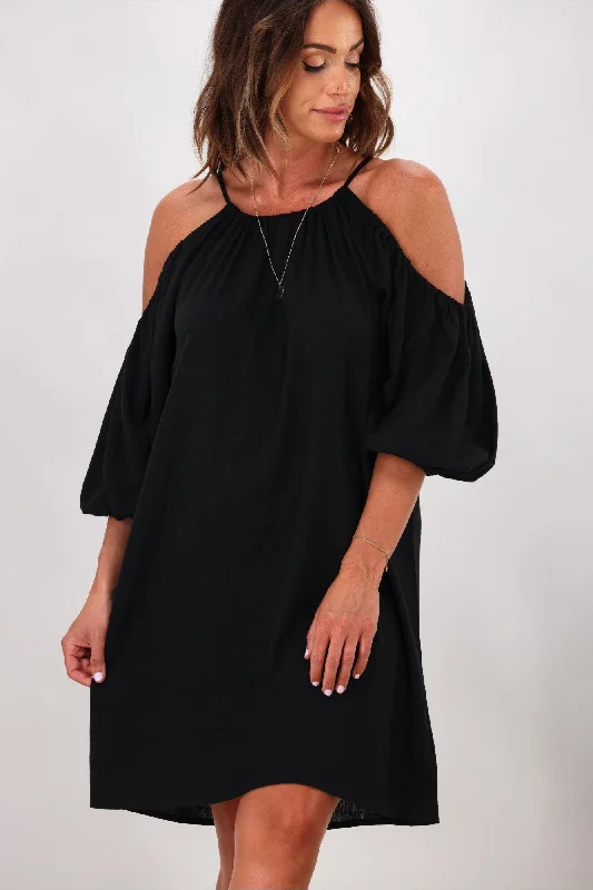 Shine On Label Tipene Linen Dress Black