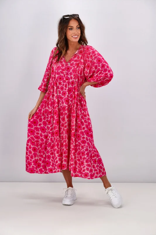 Sunday Boho Camilla Dress Pink Floral