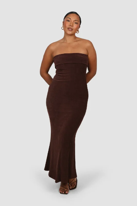 SURI MIDI DRESS ESPRESSO