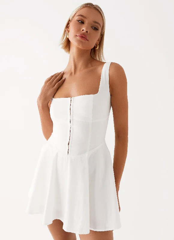 The Isle Mini Dress - White