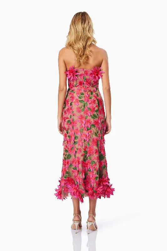 Valentina Midi Cocktail Dress in Pink