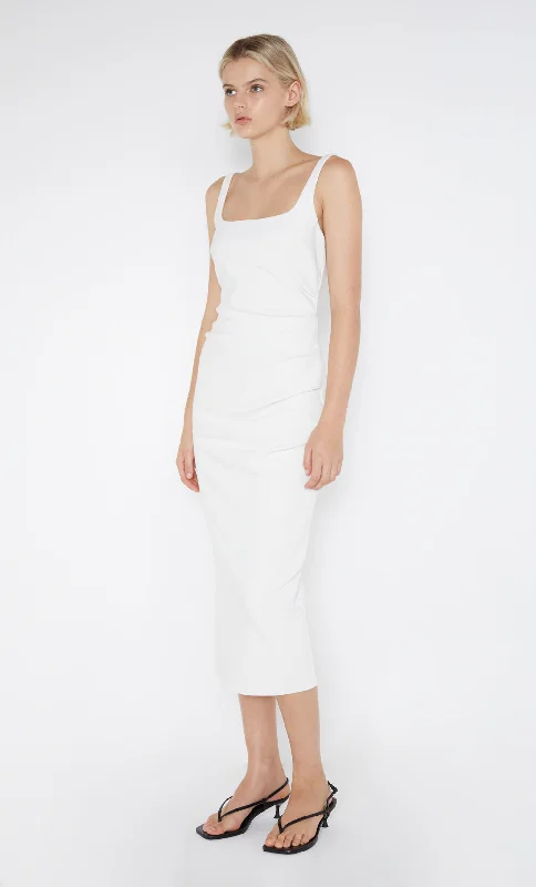 BE MINE SQUARE NECK DRESS - IVORY