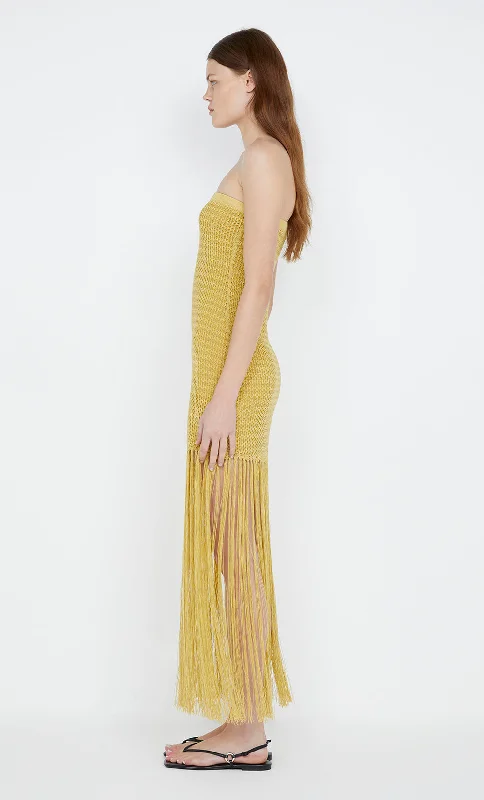 CALISTA STRAPLESS DRESS - CITRUS