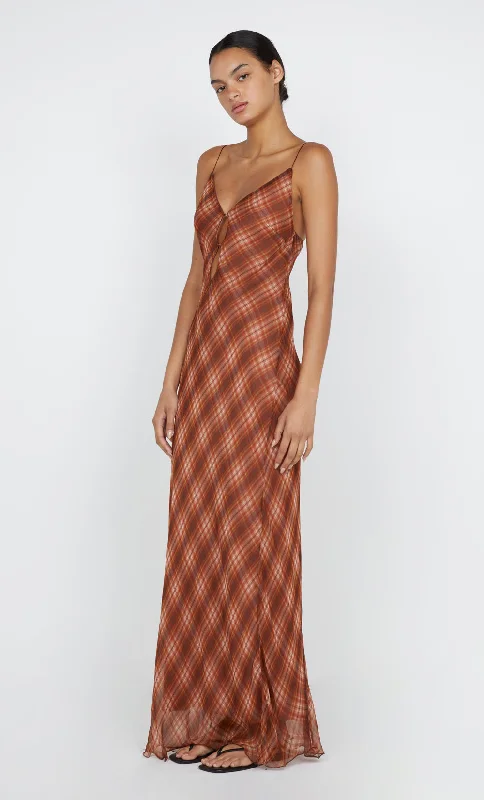 DEVI MAXI DRESS - DESERT CHECK