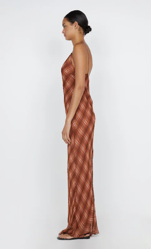 DEVI MAXI DRESS - DESERT CHECK