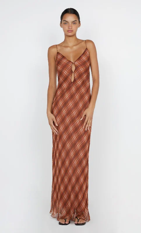 DEVI MAXI DRESS - DESERT CHECK