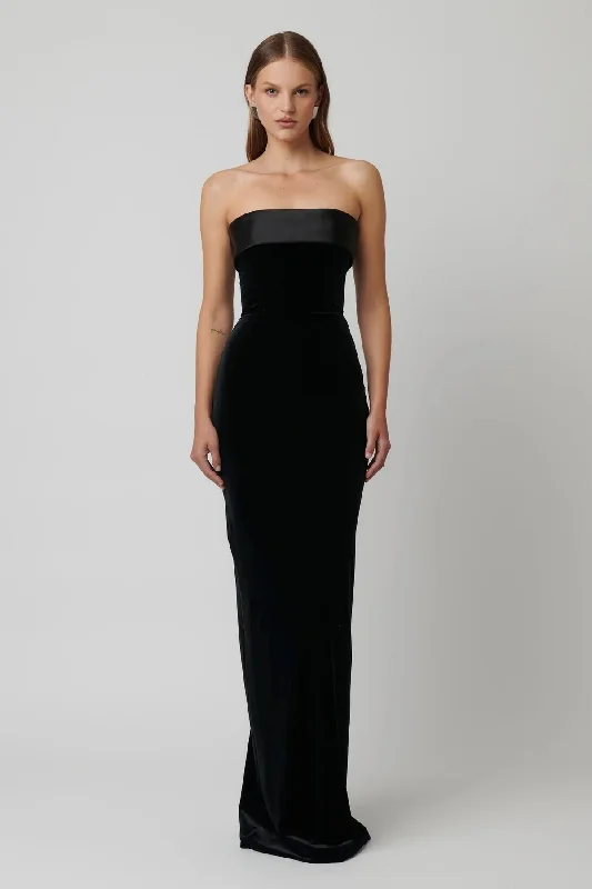 Effie Kats Monroe Gown - Black Velvet