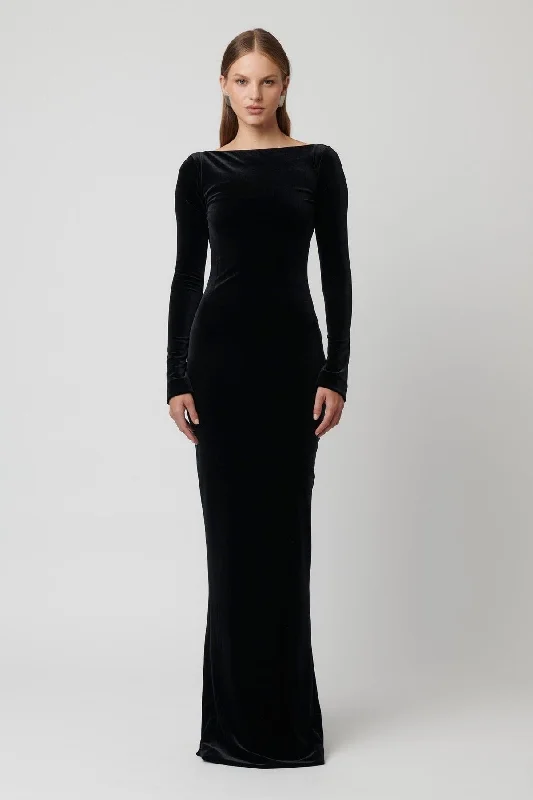 Effie Kats Yasmine Gown - Black Velvet