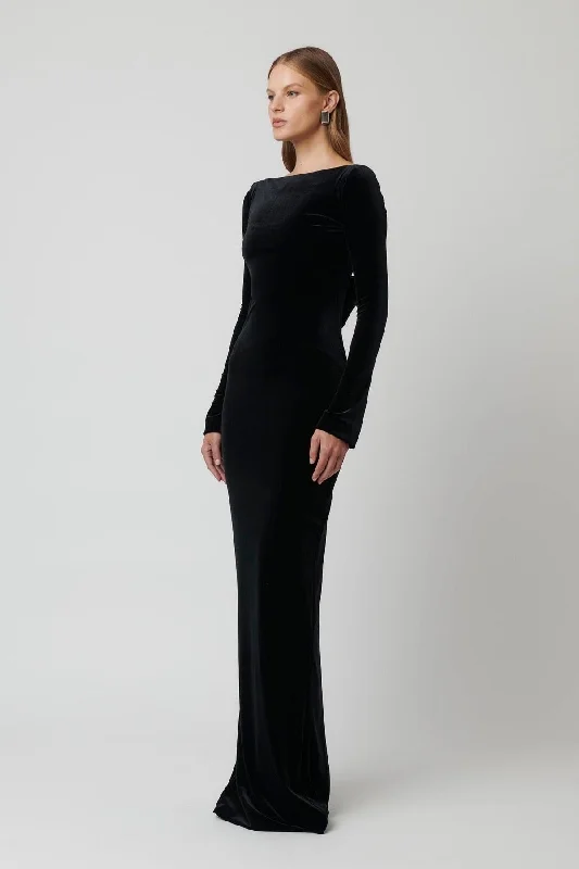 Effie Kats Yasmine Gown - Black Velvet