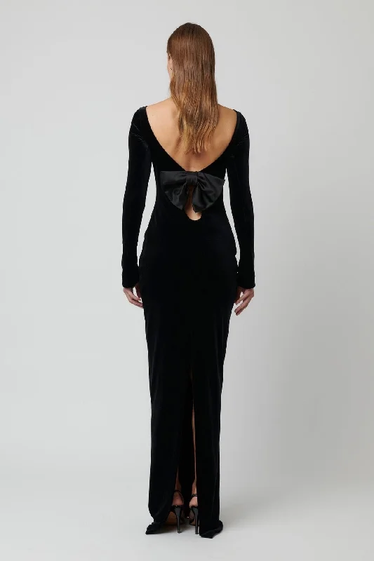 Effie Kats Yasmine Gown - Black Velvet