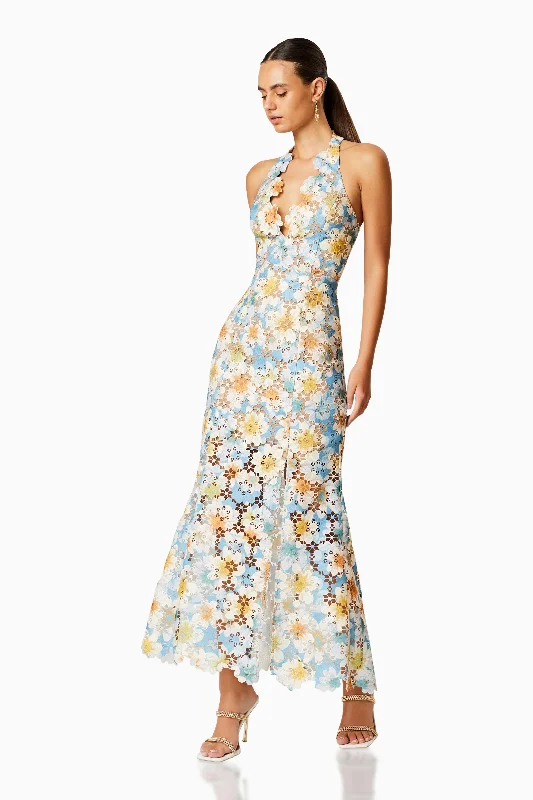 Elliatt Nesting Floral Lace Maxi Dress - Multi