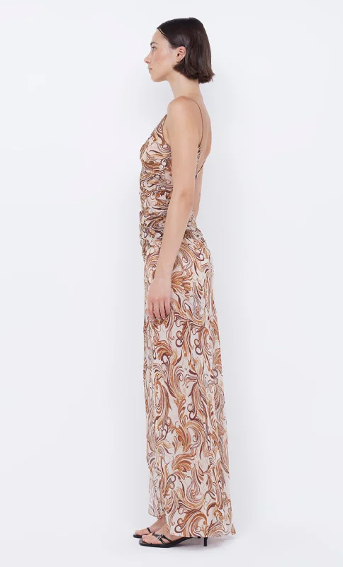 JOCELYN MAXI DRESS - CREAM SWIRL