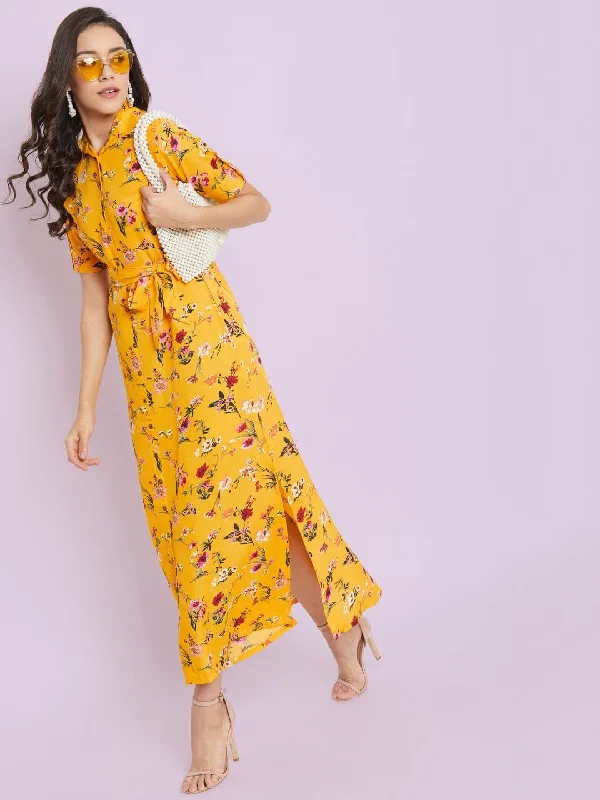 S / Mustard Floral