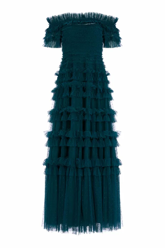 Lisette Ruffle Off Shoulder Gown