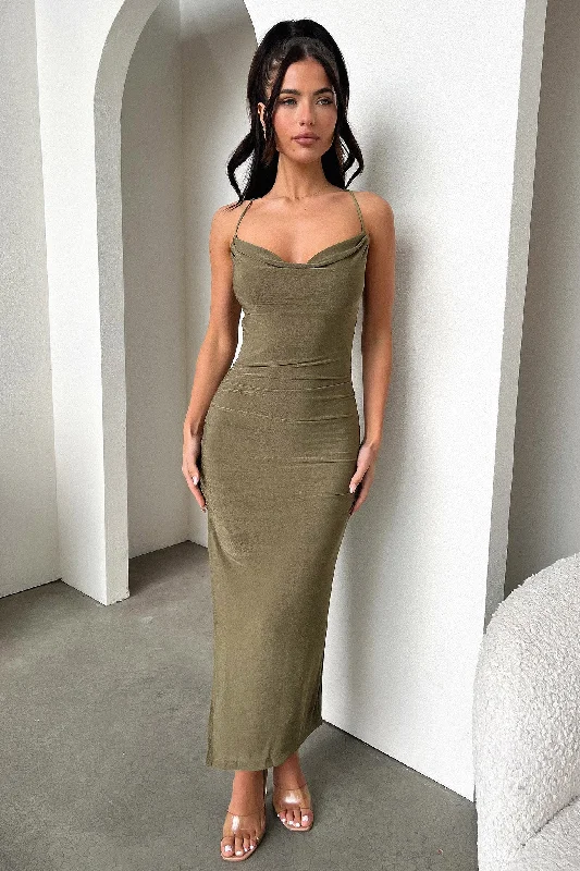 Phoebe Midi Dress - Khaki