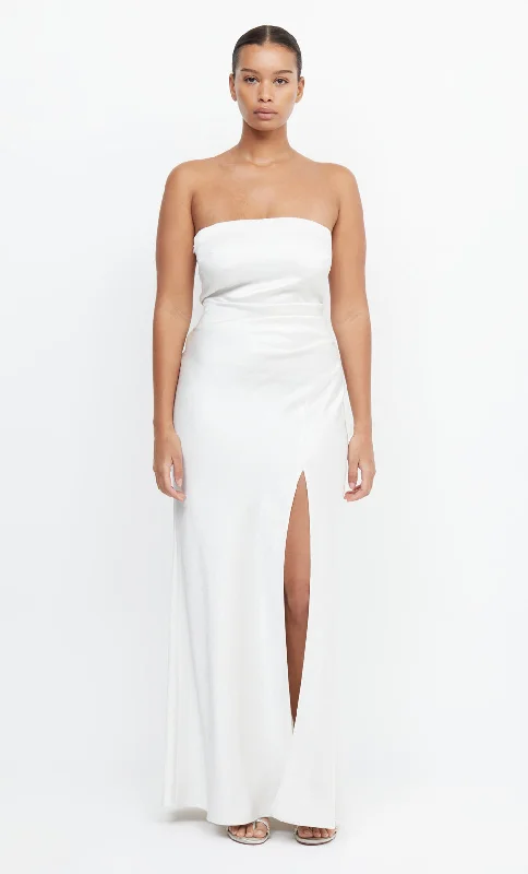 THE DREAMER STRAPLESS DRESS - IVORY