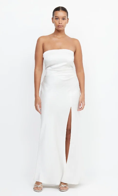 THE DREAMER STRAPLESS DRESS - IVORY