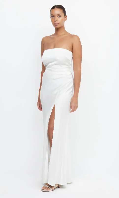 THE DREAMER STRAPLESS DRESS - IVORY