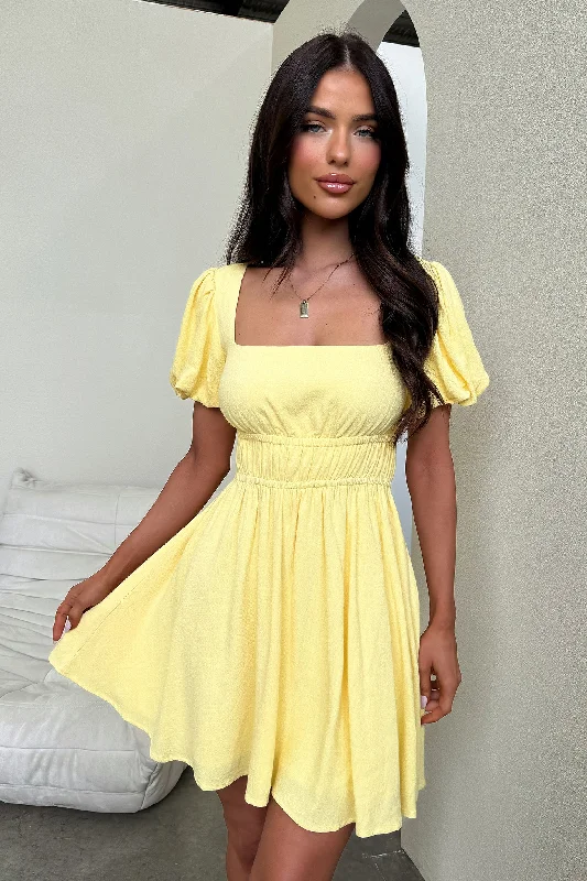 Whitney Dress - Baby Yellow