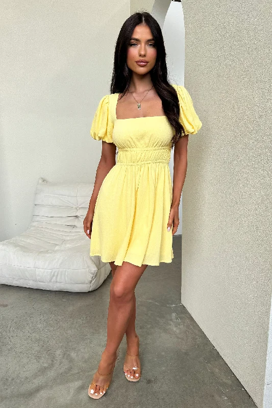 Whitney Dress - Baby Yellow